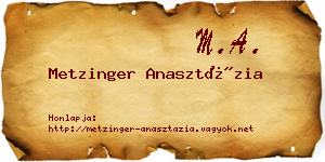 Metzinger Anasztázia névjegykártya